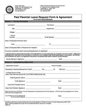 paid parental leave form va